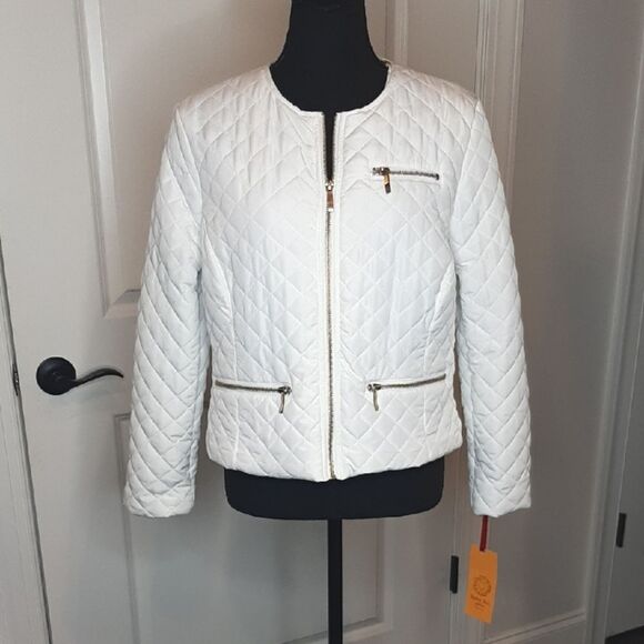 Ruby Rd White Quilted Women's Jacket - Picture 1 of 10